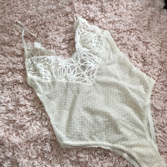 Victoria's Secret Other - VS Crochet Lace Scoop Neck Teddy!